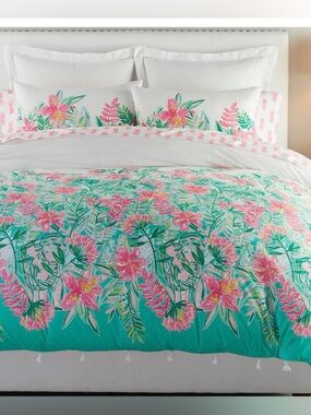 Lilly Pulitzer Jungle Lilly Percale Duvet Cover Queen (duvet cover only)